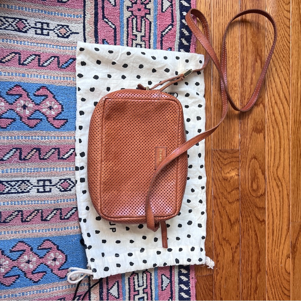 Clare V Perforated Leather Crossbody Mini Sac Bag (with dust bag) - Picture 6 of 7